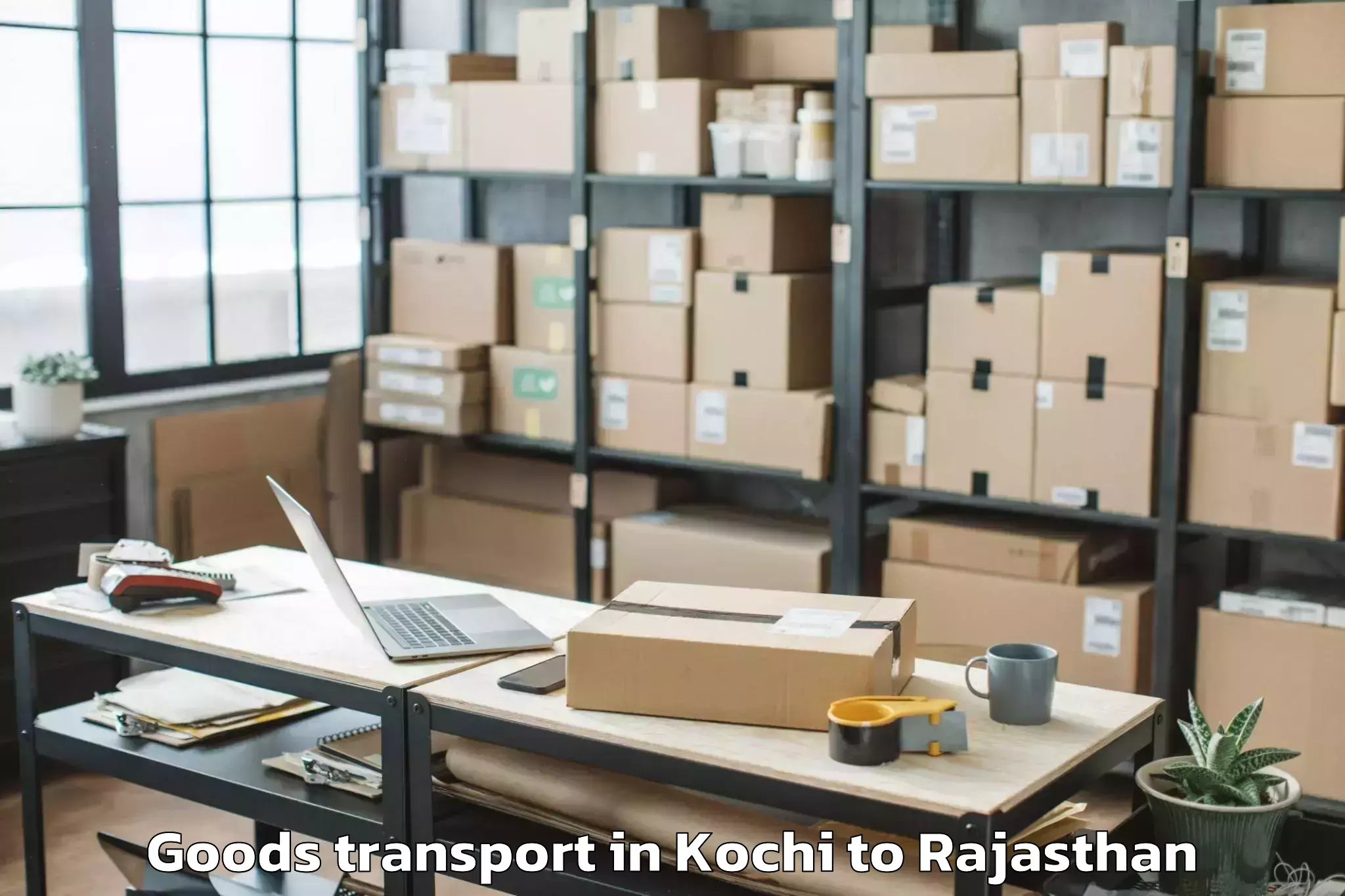 Easy Kochi to Hindaun Goods Transport Booking